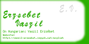 erzsebet vaszil business card