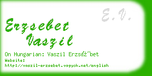 erzsebet vaszil business card